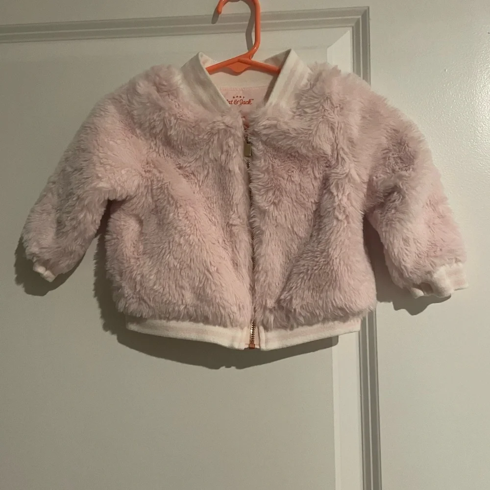 Cat & Jack Light Pink Faux Fur Kids Jacket